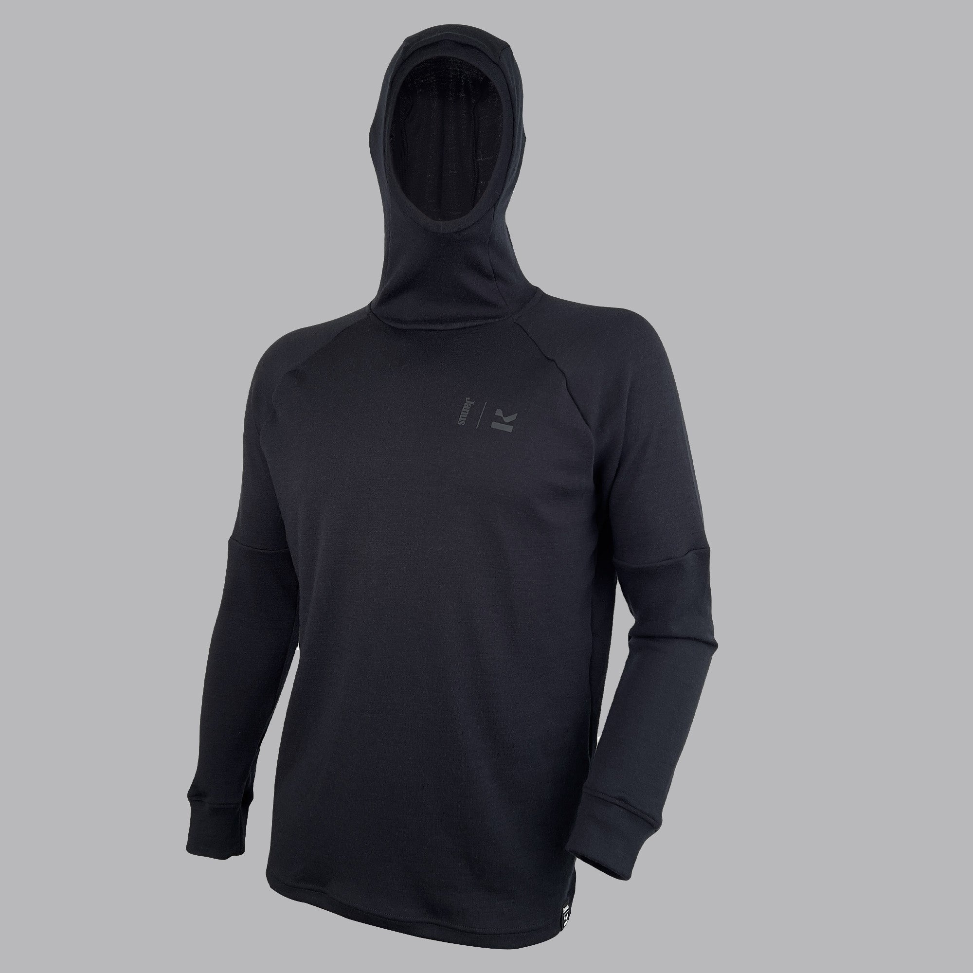 Janus x Kleveland ulltrøye med hette, svart