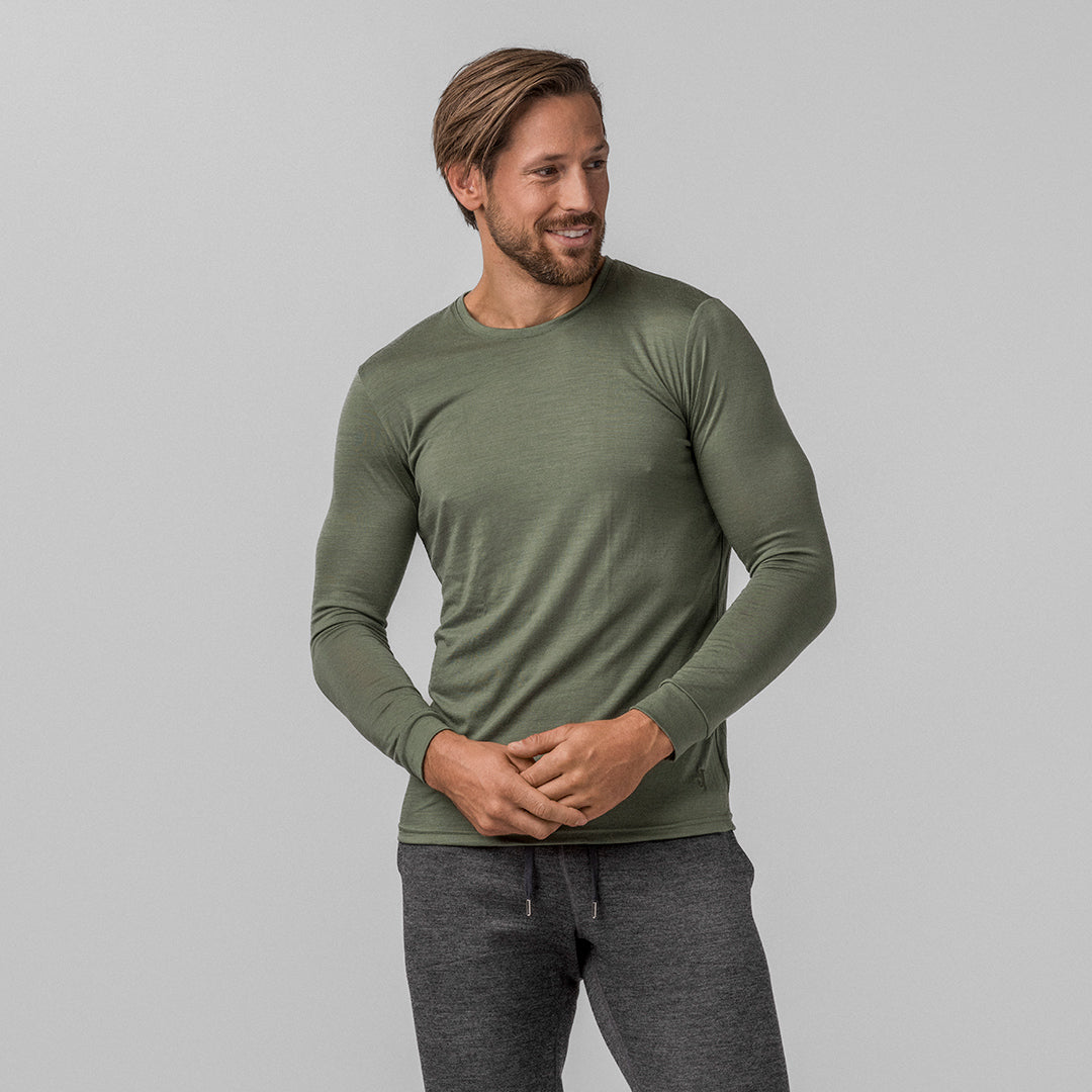 Janus Classic merino ulltrøye til herre, farge beige