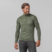 Janus Classic ullpolo med zip til herre, farge grønn