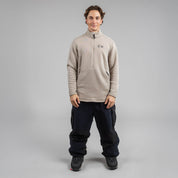 Janus x Kleveland ullfleece polo med zip til herre, farge beige