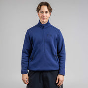 Janus x Kleveland ullfleece polo med zip til herre, farge blå