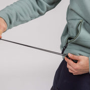 Detaljer, Janus x Kleveland ullfleece hettegenser til herre, farge grønn