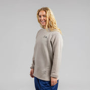 Janus x Kleveland ullfleece crew neck til dame, farge beige