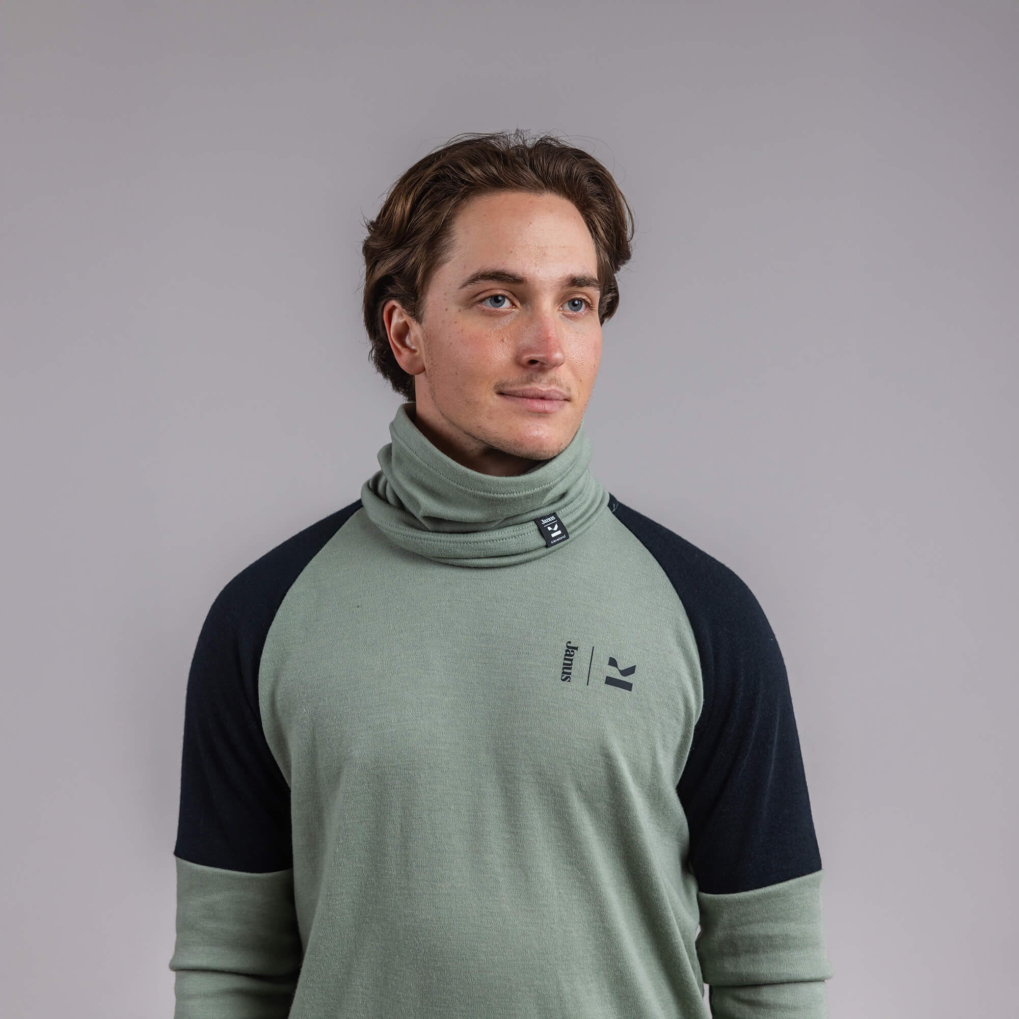 Janus x Kleveland merino ullhals til herre, farge grønn