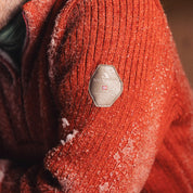 Detaljer av Janus Wool Finse genser, farge rød