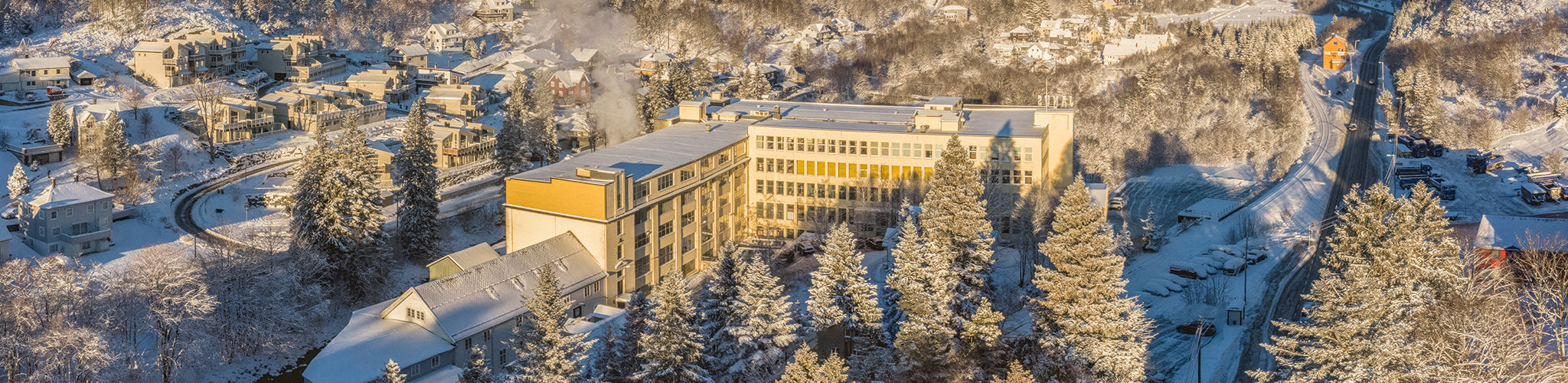 Janusfabrikken fra toppen om vinteren