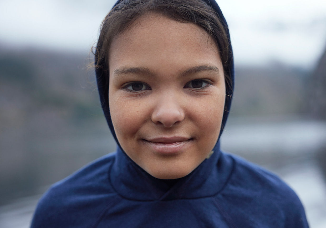 Janus Go ullhettegenser til barn, farge blå