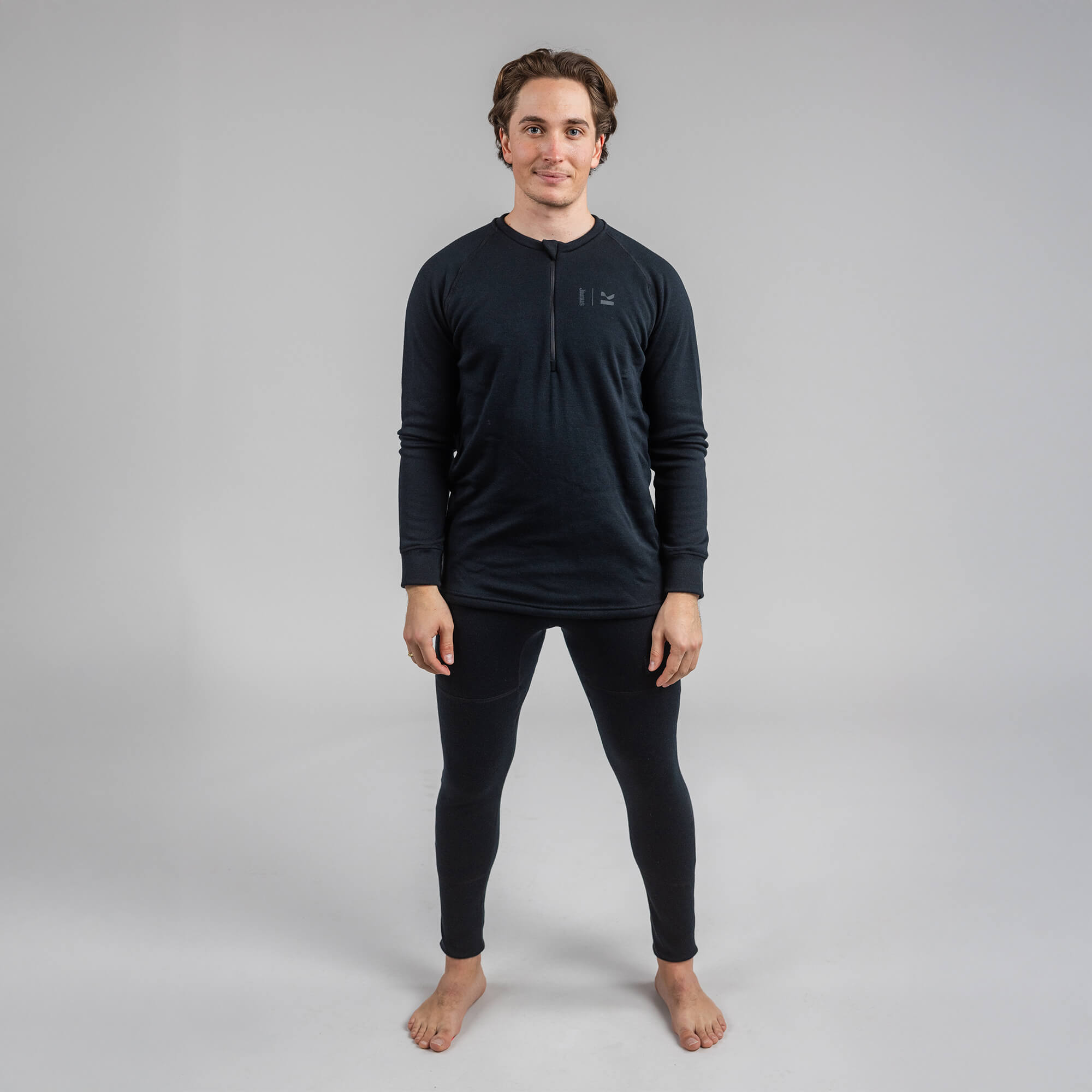 Janus x Kleveland merino ulllongs til herre, farge svart