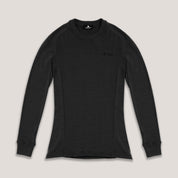 Black Janus AirWool long-sleeve shirt on a light gray background