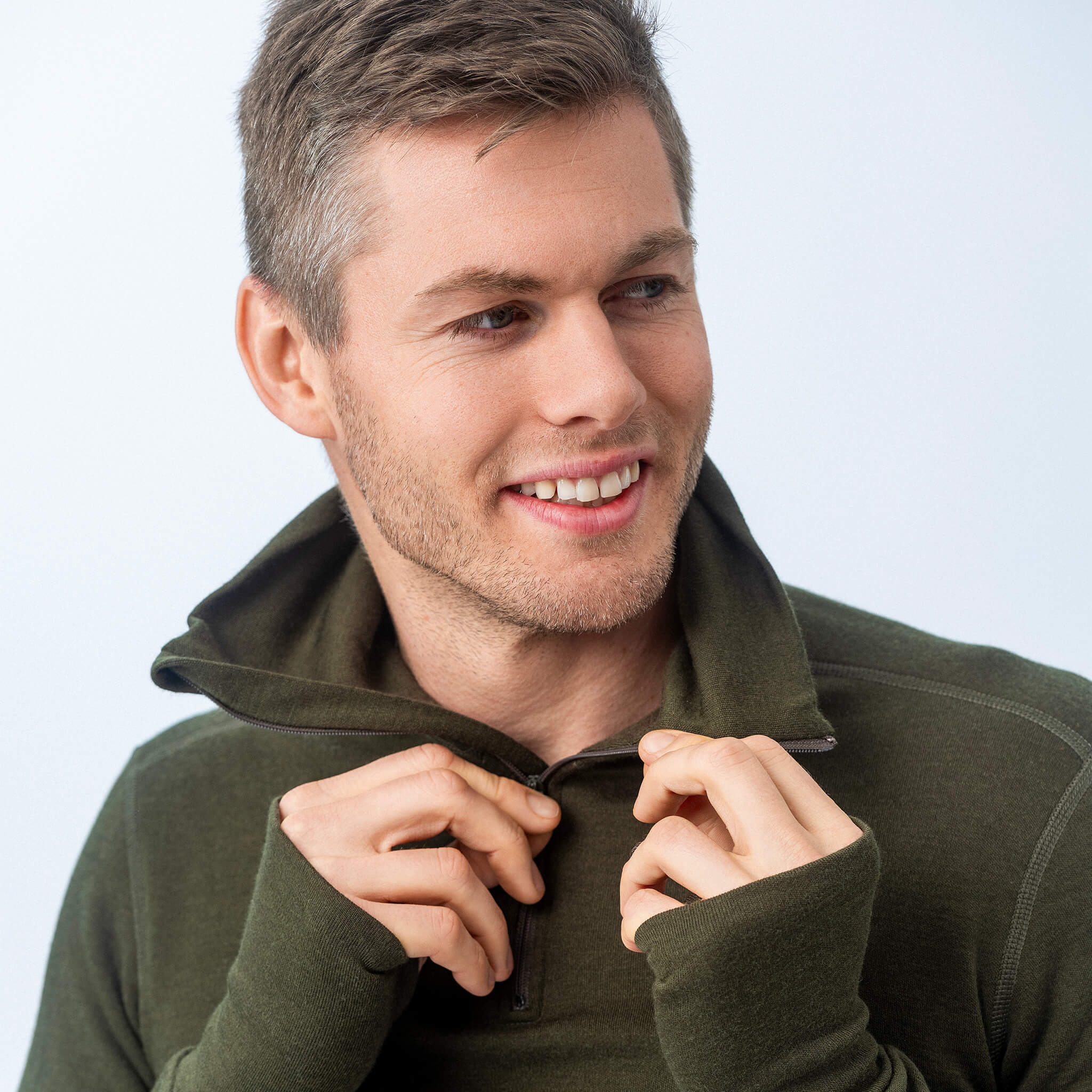 Zip Polo Ullfrotté – Norse Merino 210 Unisex