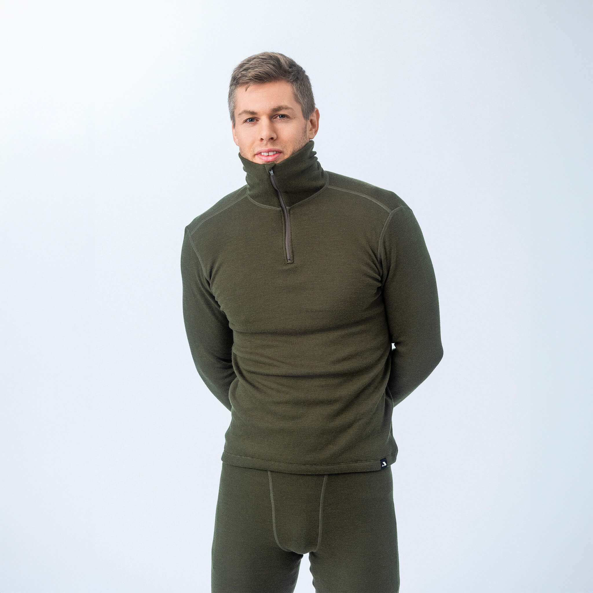 Polo with zip wool terry - Norse Merino 210 Unisex