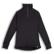 Janus merino polo with quarter zip, colour black