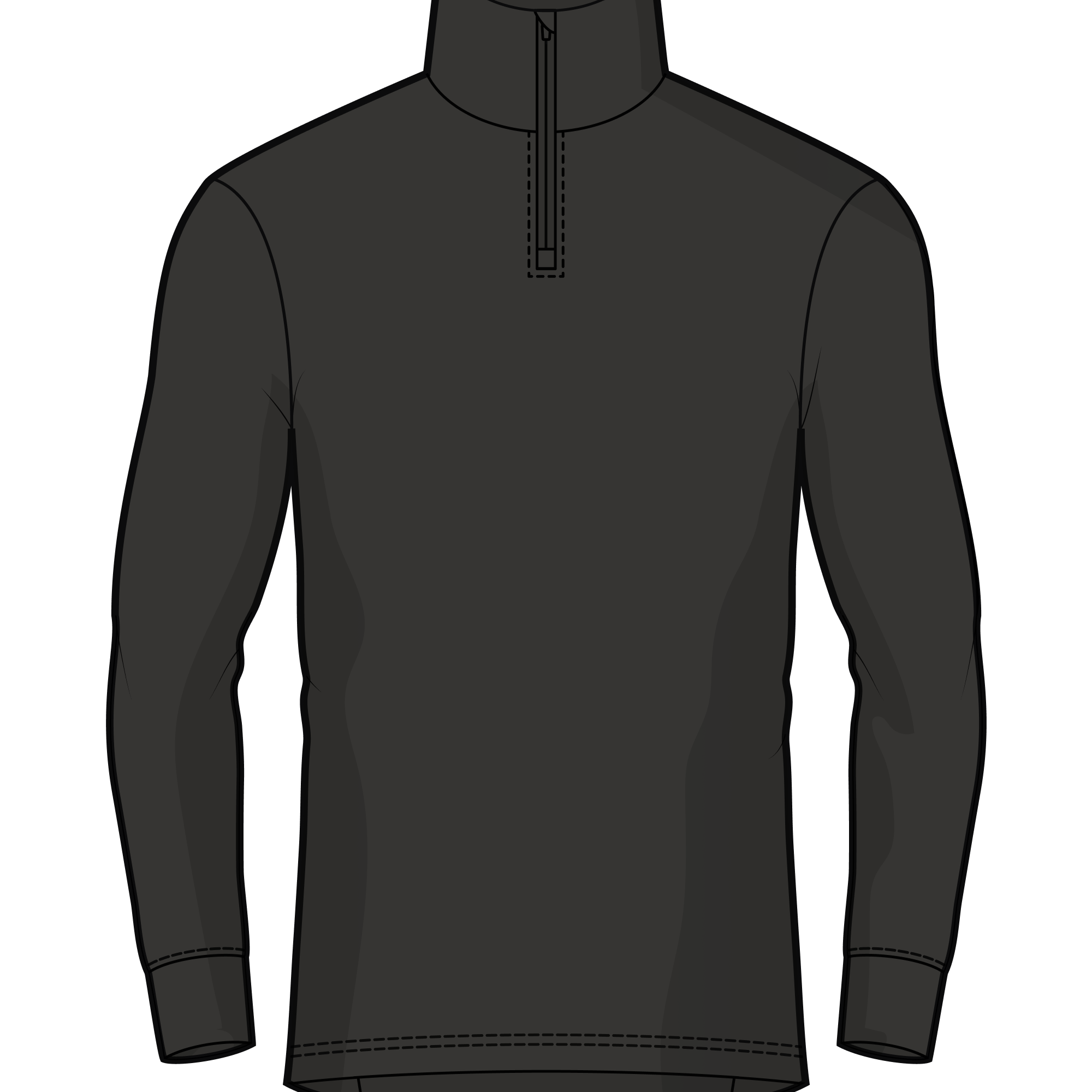 Icon polo zip, svart