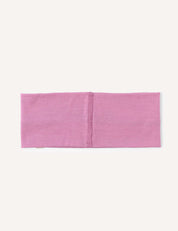 The Headband – Merino Kids Light is a folded, rectangular headband in light purple merino wool, featuring a visible vertical center seam and displayed flat on a plain white background.
