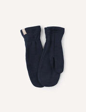 A pair of Mittens – Merino Kids AirWool in navy, placed side by side on a light background.