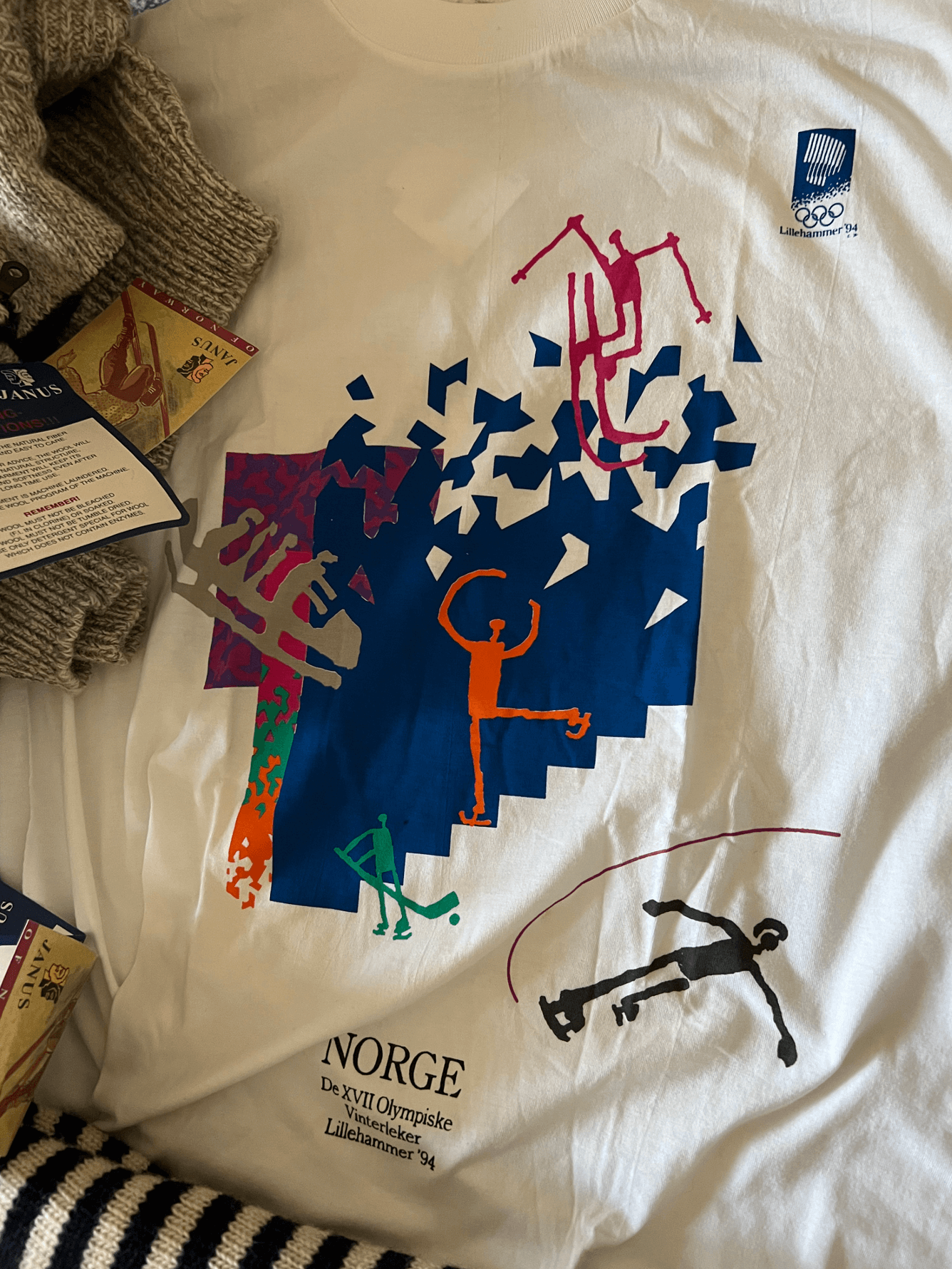 Janus 1994 Lillehammer OL t-skjorte med pictogram